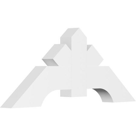 Ekena Millwork Vanguard Architectural Grade PVC Gable Bracket, 48"W x 20"H x 4"D x 6"F, 10/12 Pitch GBP048X20X0406VAN00